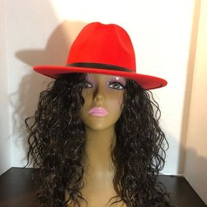 Gently used curly synthetic wig!